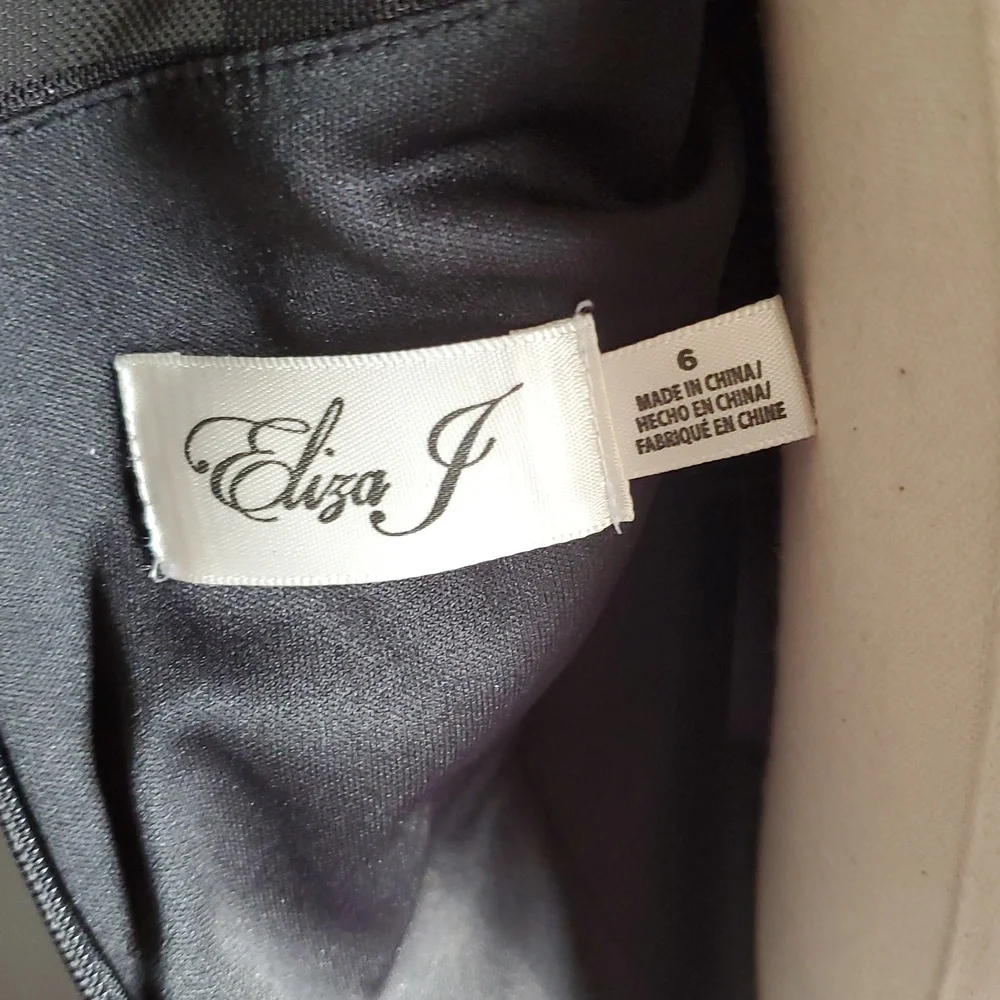 Nwot Eliza J Black Velvet Ruched Long Sleeve Cocktail Gown - Picture 11 of 15